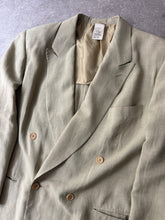 Load image into Gallery viewer, 1980s Giorgio Armani black label linen blazer beige
