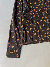 Load image into Gallery viewer, 1970s mushroom print silkscreen handmade black
