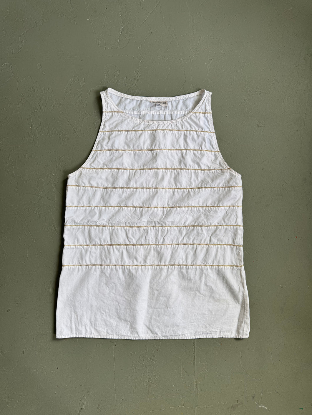 1980s Gianni Versace top gold / white