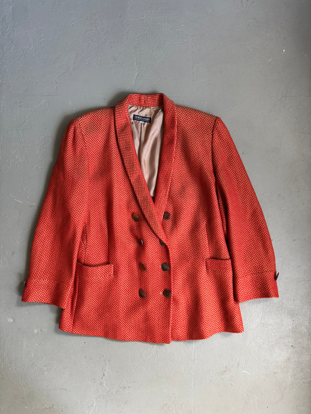 1990s Giorgio Armani black label jacket red