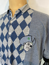 Load image into Gallery viewer, 1980s Fiorucci pirat polo blue / gray
