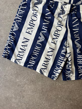 Load image into Gallery viewer, 2000s Emporio Armani swimm shorts blue white
