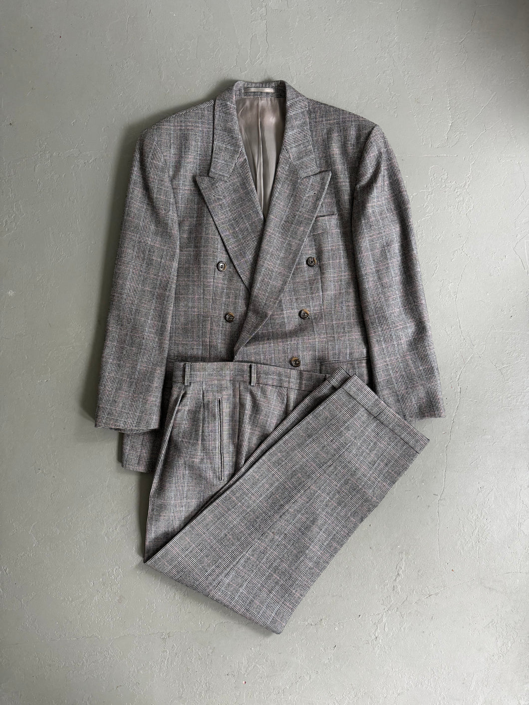 1980s Hugo Boss Check suit Al Capone