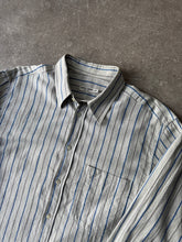 Load image into Gallery viewer, 1980s Giorgio Armani Shirt gray/ blue stripped
