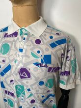 Load image into Gallery viewer, 1980s Fila Tennis Polo blue / purple
