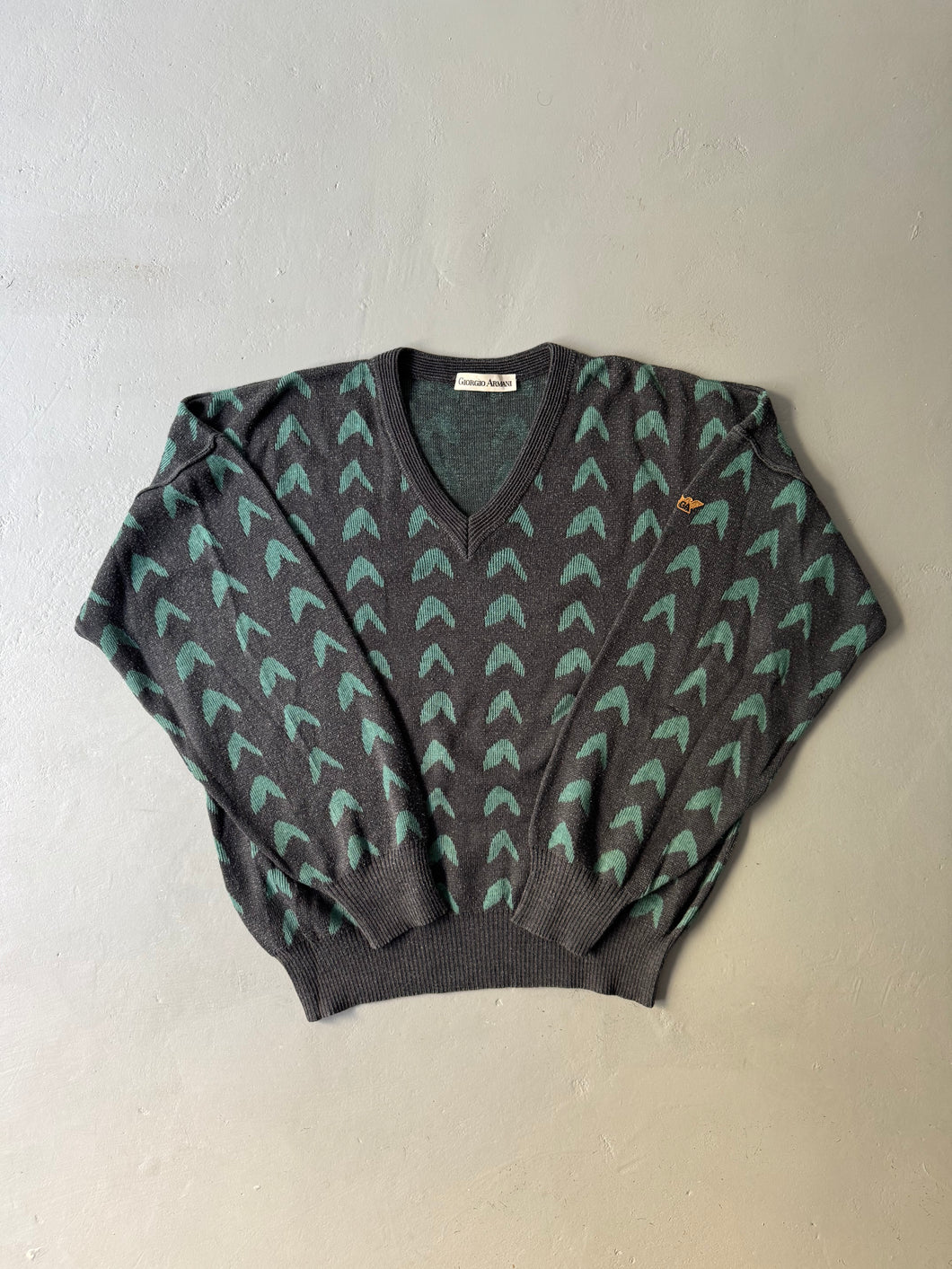 1980s Giorgio Armani wool jumper mint green