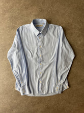 Load image into Gallery viewer, 1990s Romeo Gigli striped blue shirt slim fit
