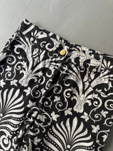 Load image into Gallery viewer, 1992 Gianni Versace jeans black white baroque print
