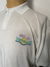 Load image into Gallery viewer, 1980s Fila white line Tennis Polo
