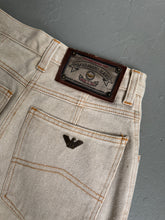 Load image into Gallery viewer, 1980s Armani jeans denim skirt beige
