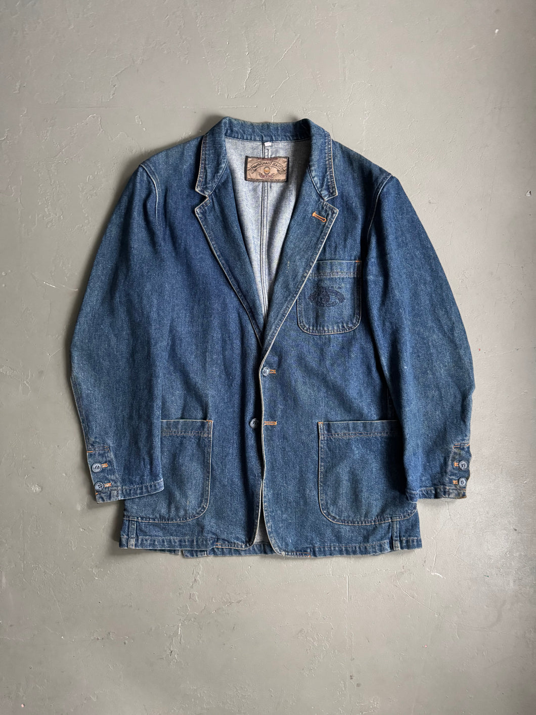 1980s Aj denim blazer gold label