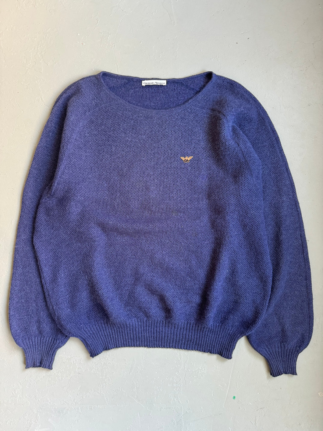 1980s Giorgio Armani purple jumper