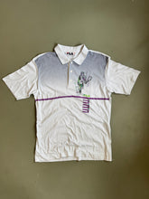 Load image into Gallery viewer, 1990s Fila polo white purple
