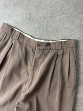 Load image into Gallery viewer, 1980s Giorgio Armani trousers brown black label
