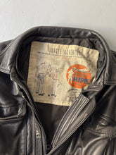 Load image into Gallery viewer, 1980s Chipie Jungle Adventure leather jacket black
