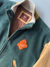 Load image into Gallery viewer, 1980s Classic Nouveau varsity leather jacket green
