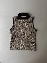 Load image into Gallery viewer, 2000s Emporio Armani turtleneck vest leopard pattern
