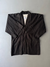 Load image into Gallery viewer, 1960s Hanten kimono black linen
