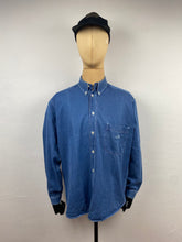 Load image into Gallery viewer, 1980s Aj heavy denim shirt blue
