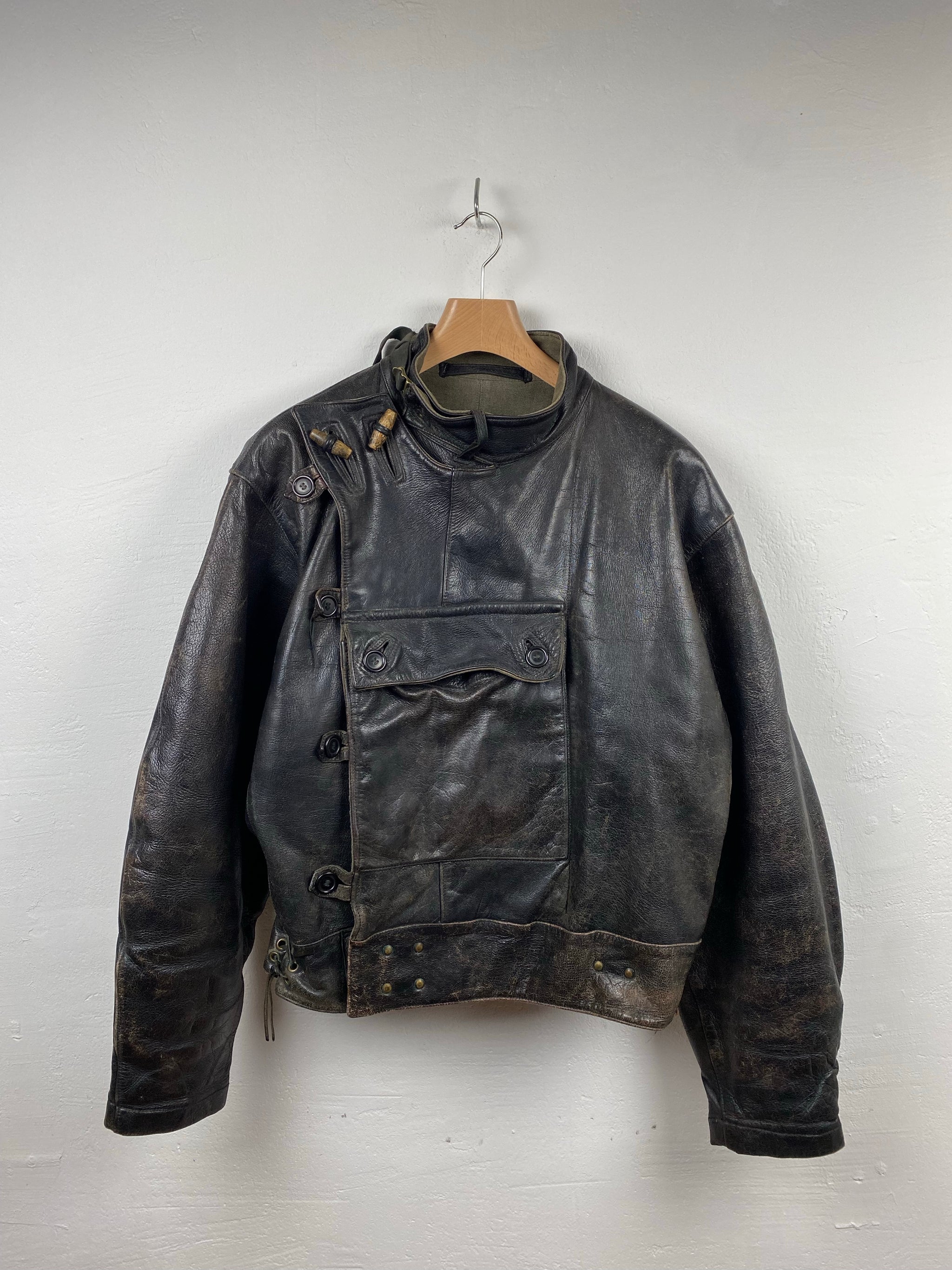50s swedish motorcycle leather jacket