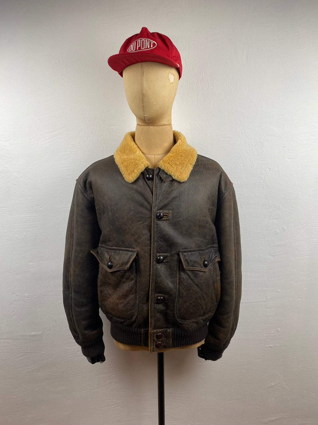 1987 EA sheepskin bomber jacket