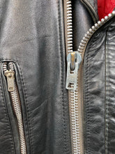 Load image into Gallery viewer, 1970s Leather Biker jacket black
