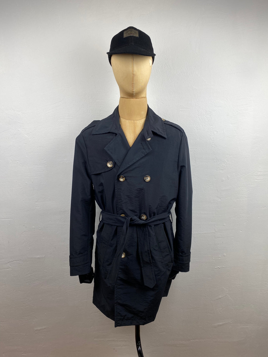 1990s Boneville Trenchcoat Blue