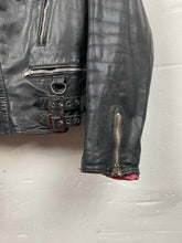 Load image into Gallery viewer, 1970s Leather Biker jacket black
