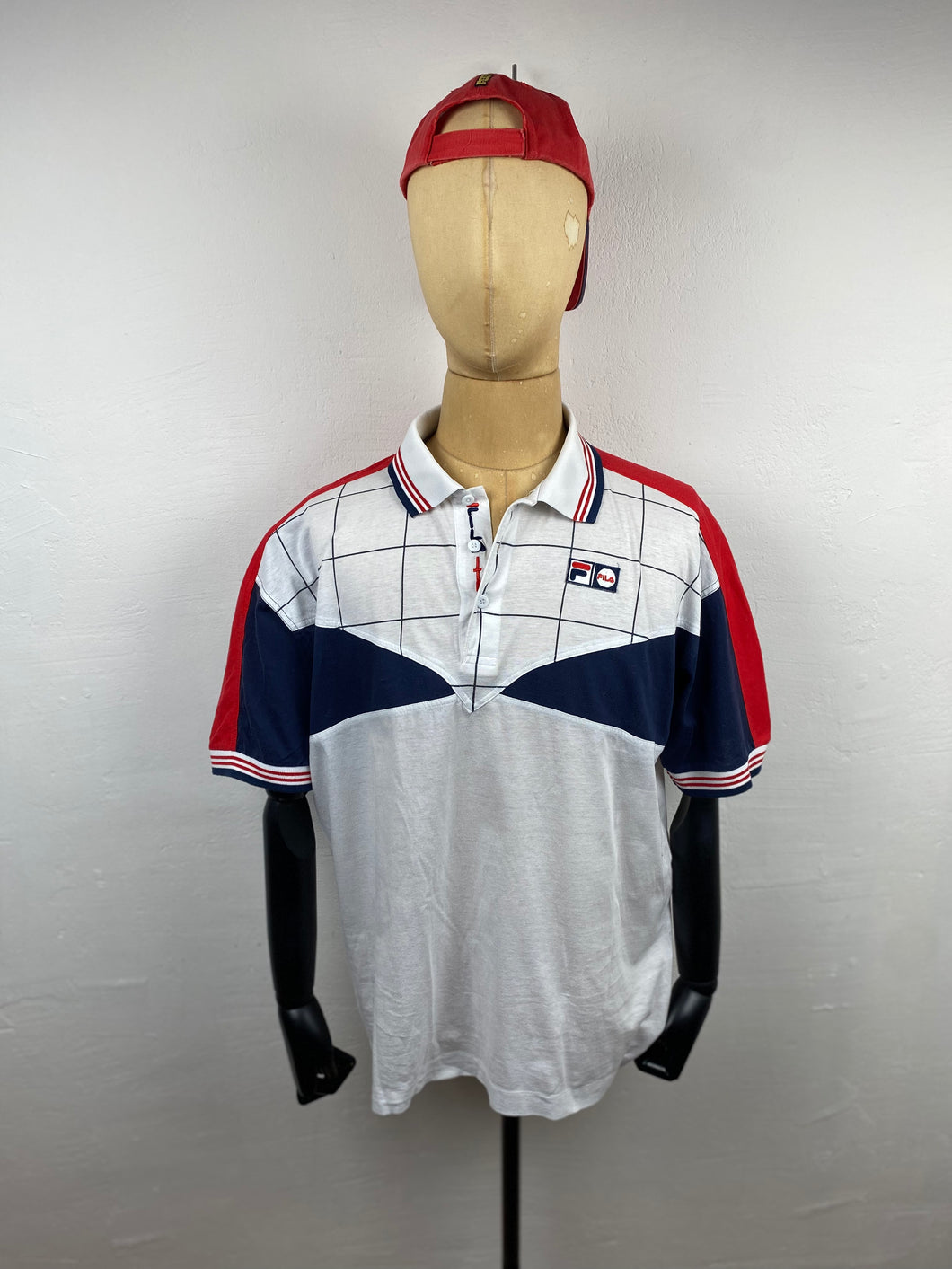 1980s Fila Polo white blue red