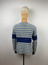 Load image into Gallery viewer, 1990s Aj striped jumper blue
